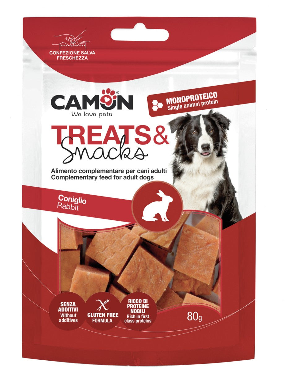Camon Treats Dadini di Coniglio Monoproteici – 80 g Camon Treats Dadini di Coniglio Monoproteici – 80 g